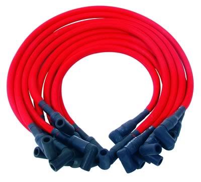 Spark Plug Wires, LiveWires, Spiral Core, 10mm, Red Wires, HEI, Black Boots
