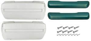 1968-72 Arm Rest Pad Kit Complete Front, turquoise