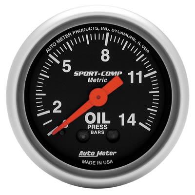 Oil pressure, 52.4mm, 0-14 kg/cm2, mechanical