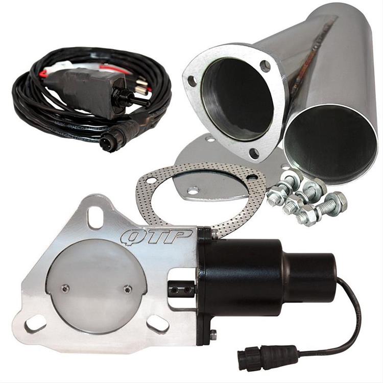 Exhaust Cutout, Electric, Aluminum, Bolt-On, 3.0 in. Diameter, Kit