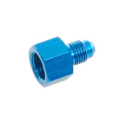 Fitting, Flare Reducer, Female AN8 to Male AN6, blue