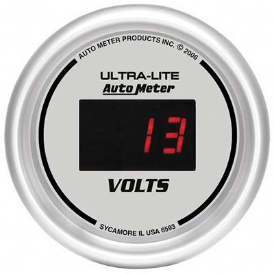 voltmätare 52mm 0-18 Volt Ultra-Lite Digital