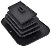 Gearshift Boot, Rubber, Black, Square, Chevy, Manual Transmission, Each