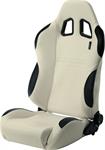 Seat Type T Reclinable White Cloth