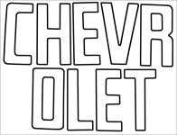 Chevrolet Fleetside White Tailgate Letters