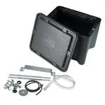 Battery Box, Plastic, Black, Sealed, 10.5 in. Length, 13.0 in. Width, 9.5 in. Height, Each