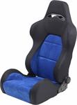 Seat Eco Soft Reclinable Black / Blue Chamois Cloth