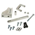 Power Steering Bracket, Aluminum, Polished, Upper/Lower, Driver Side, Chevy, Small Block, Long Water Pump