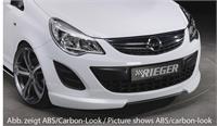Rieger splitter  centric, for front lip, ABS plastic, mounting equipment Corsa D: 01.11- (ex facelift) | 3-dr., 5-dr.