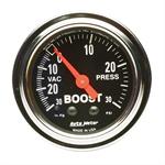 Boost Pressure Gauge 52mm 30 in . Hg . -vac / 30psi Traditional Chrome Mechanical