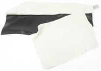 1966-67 IMPALA AND SS CONVERTIBLE WHITE/BLACK REAR ARM REST / WELL COVERS
