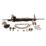 Rack and Pinion, Aluminum, Black Powdercoat, Brackets, Power Steering Pump and Lines, Tie Rod Ends, Chevrolet, Kit