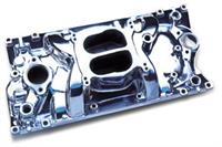 Intake Manifold, Cyclone Vortec, Carbureted, Aluminum, Natural, Chevy, Small Block, Each