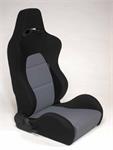 Seat Eco Reclinable Black / Grey Cloth Right