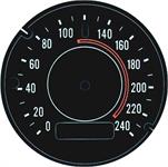 klistremerke speedometer 0-240km (Rally)