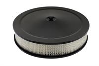 Air Cleaner, Competition, Round, Dropped Base, Steel, Matte Black, 14"