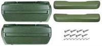 1968-72 Arm Rest Pad Kit Complete Front, jadegreen