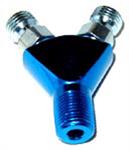 Y-connector Flare Jet x 1/8"npt Blue