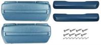 1968-72 Arm Rest Pad Kit Complete Front, blue