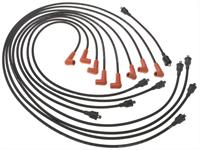 Spark Plug Wire Set, 7mm. Diameter, Spiral Core, Black, Chevy, GMC, Checker, Set