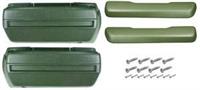 1968-72 Arm Rest Pad Kit Complete Front, light green
