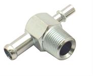 Manifold Vacuum Fitting, Tee, Steel, Natural, 3/8 in. NPT Male Threads, 3/8 in. Hose Barb, 1/4 in. Nipple