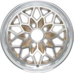 17" X 9" Cast Aluminum Snowflake Wheel With Gold accents