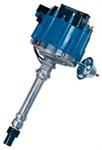 CHEVY HEI ELECTRIC DISTRIBUTOR W/COIL. BLUE CAP, POLISHED.