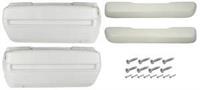 1968-72 Arm Rest Pad Kit Complete Front, white