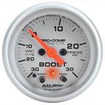 Boost Pressure Gauge 52mm 30 in . Hg . -vac / 30psi Ultra-lite Electric