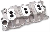 Intake Manifold, C-357-B Three-Deuce, Aluminum, for Edelbrock 94 3-Bolt Carbs, Non-EGR, Chevy, Small Block