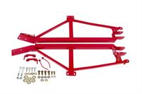 Subframe Connectors, Bolt-On, Red Powdercoated, Steel, Chevy, Pontiac, Pair