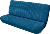 Velour Bench Upholstery Set - Medium Blue/Blue