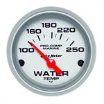 Water Temperature, 2 1/16", 100-250 °F, Marine Silver Ultra-Lite