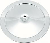 14" OPEN ELEMENT CHROME AIR CLEANER LID - WITH ROUND IMPRINT