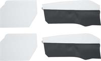 1966-67 IMPALA AND SS 2 DOOR HARDTOP WHITE/BLACK REAR ARM REST COVERS