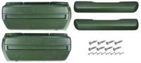 1968-72 Arm Rest Pad Kit Complete Front, dark green