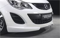 Rieger splitter  centric, for front lip, ABS plastic, carbon-look, mounting equipment Corsa D: 01.11- (ex facelift) | 3-dr., 5-dr.