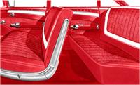 Seat Cover Set, 4-Door Hardtop, Red & White