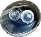 Headlamps Clear / Black with Angel Eyes