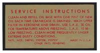 55-56 Acd Oil Bath Serv Instr
