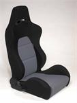 Seat Eco Soft Reclinable Black / Grey Chamois Cloth